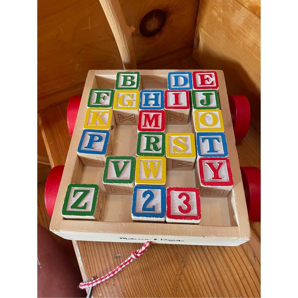 Melissa & Doug Wooden 123/ABC Blocks